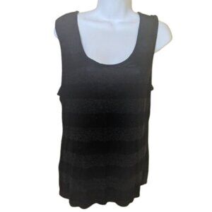 -Black Gray Srriped Tank Size XL